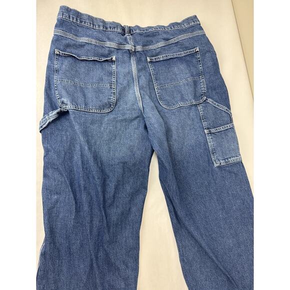 GAP Men's 90s Loose Carpenter Mid Rise Jeans Baggy Relaxed Y2K 33 * 34 Tall - Picture 11 of 12